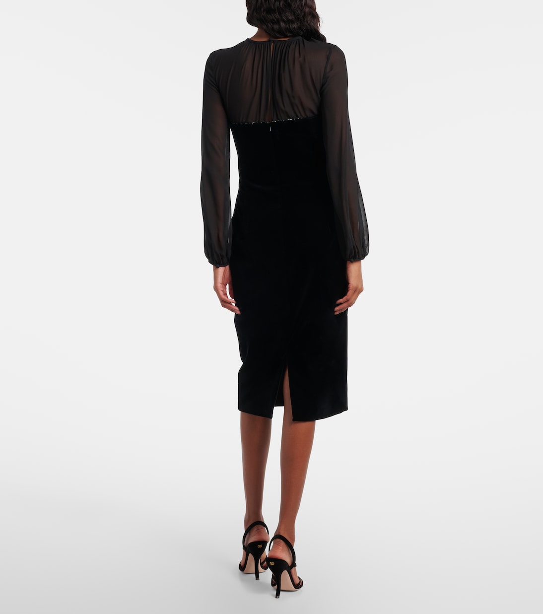 Carl embellished silk velvet midi dress | Max Mara