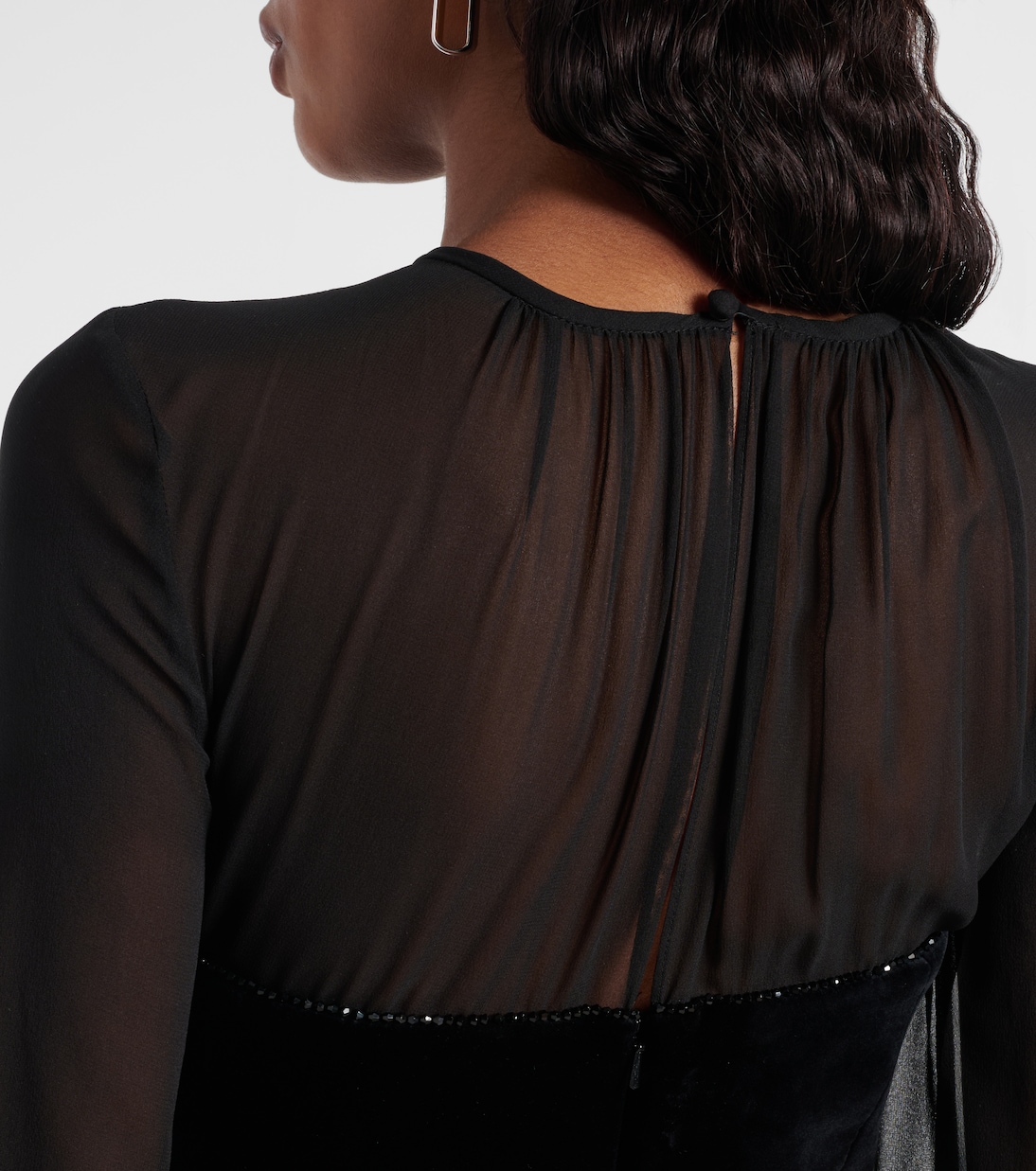 Carl embellished silk velvet midi dress | Max Mara