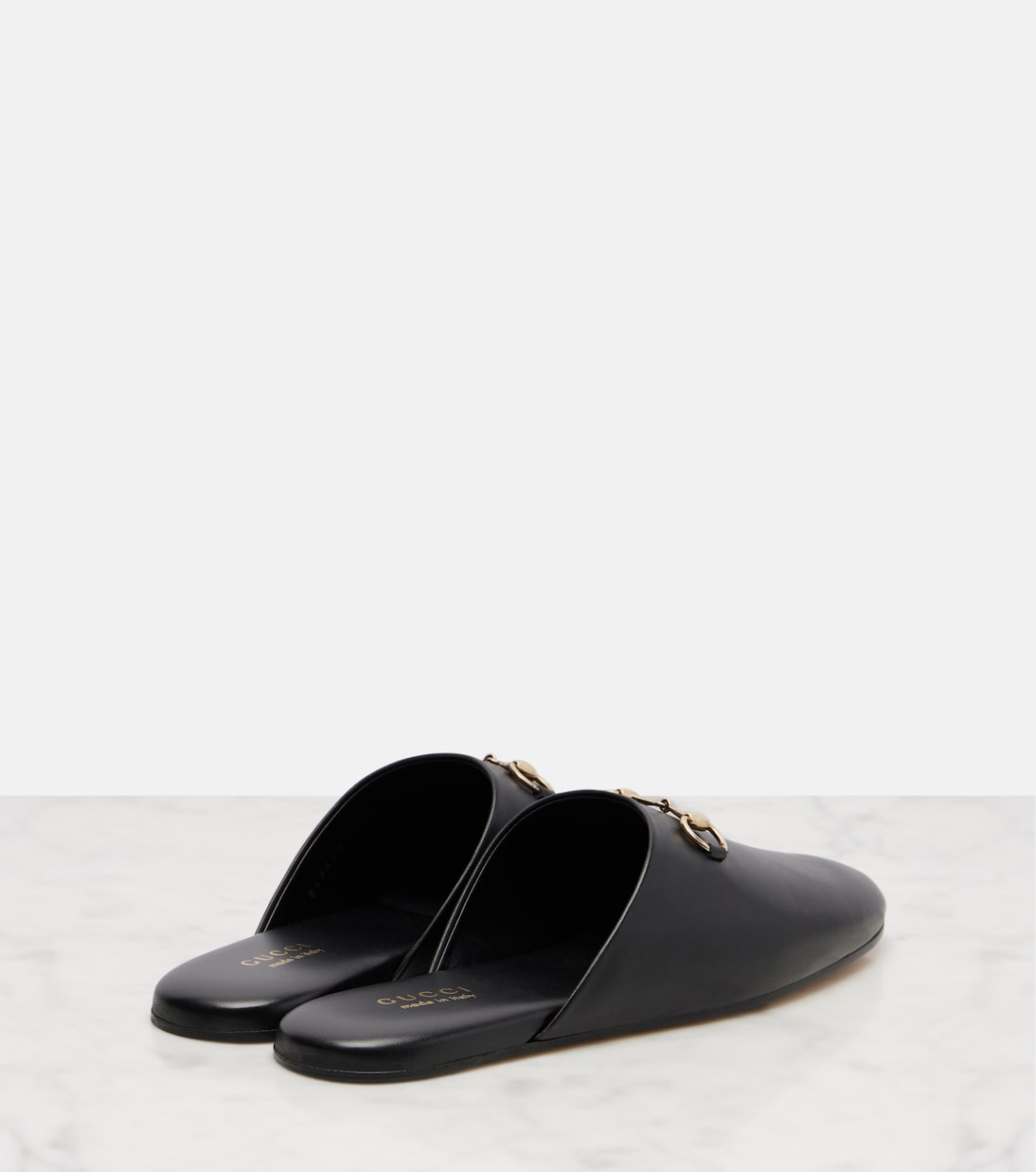 Slippers Annette Horsebit aus Leder | Gucci