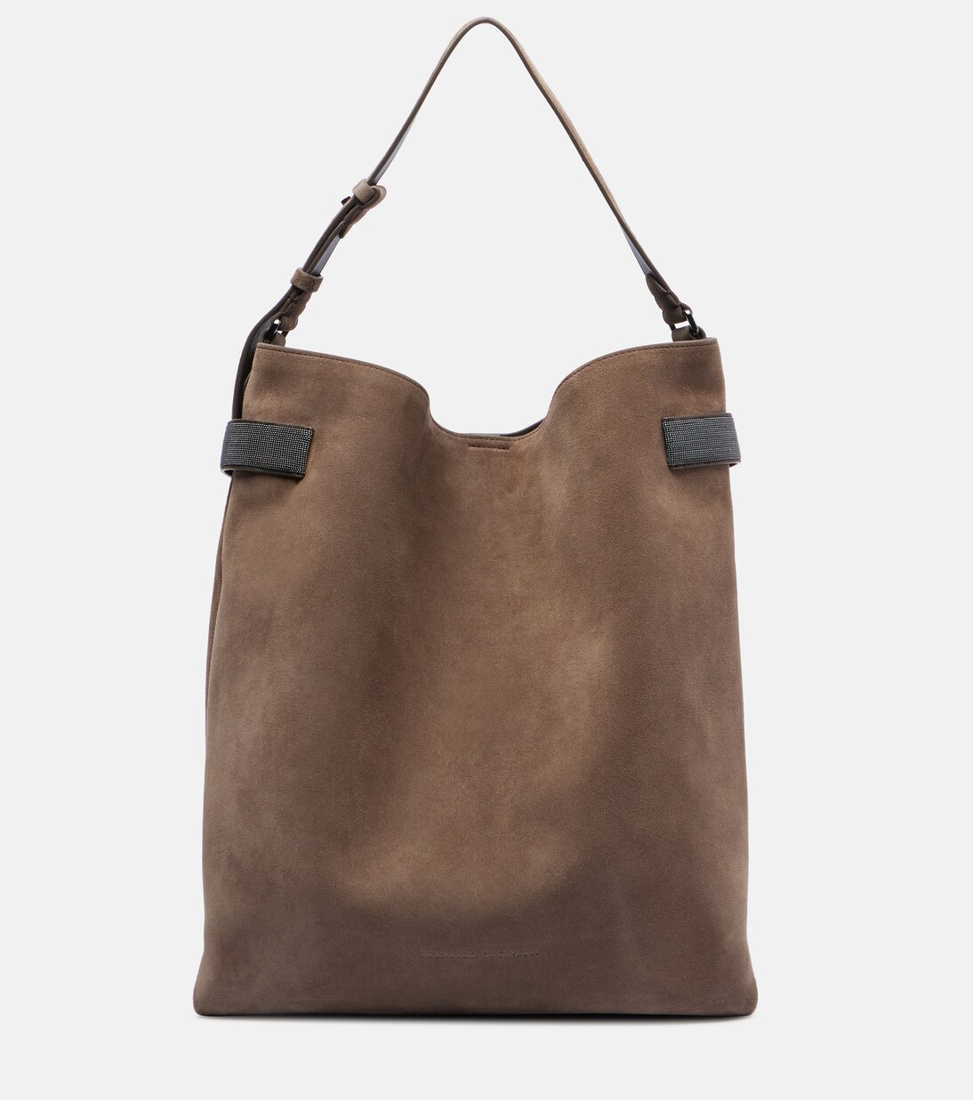 Suede shoulder bag | Brunello Cucinelli