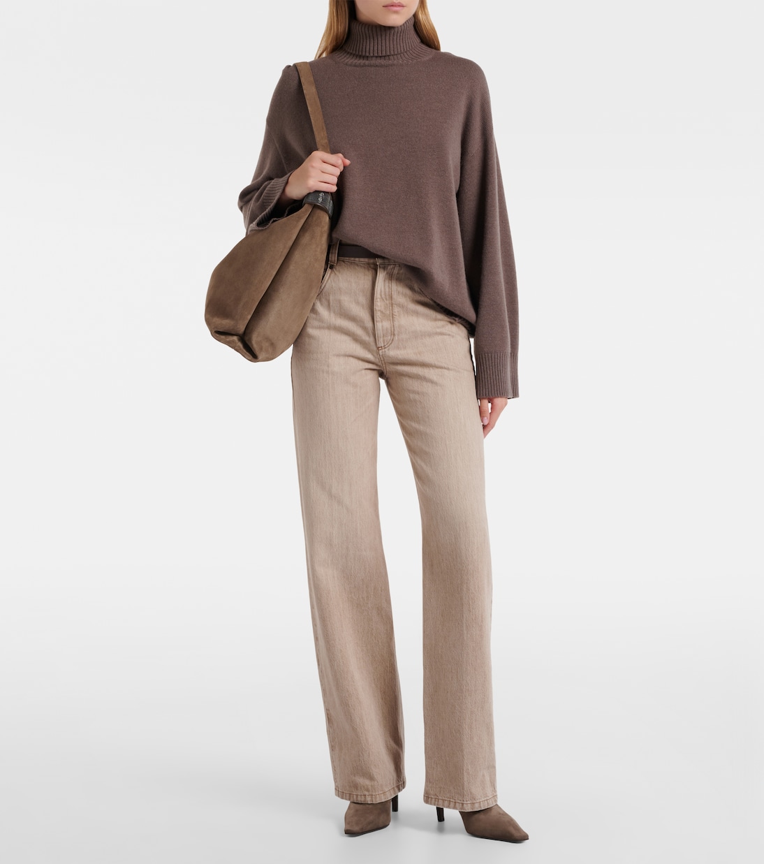 Suede shoulder bag | Brunello Cucinelli