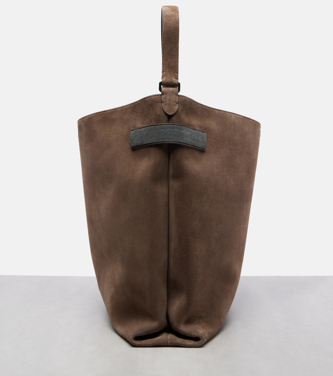 Suede shoulder bag | Brunello Cucinelli