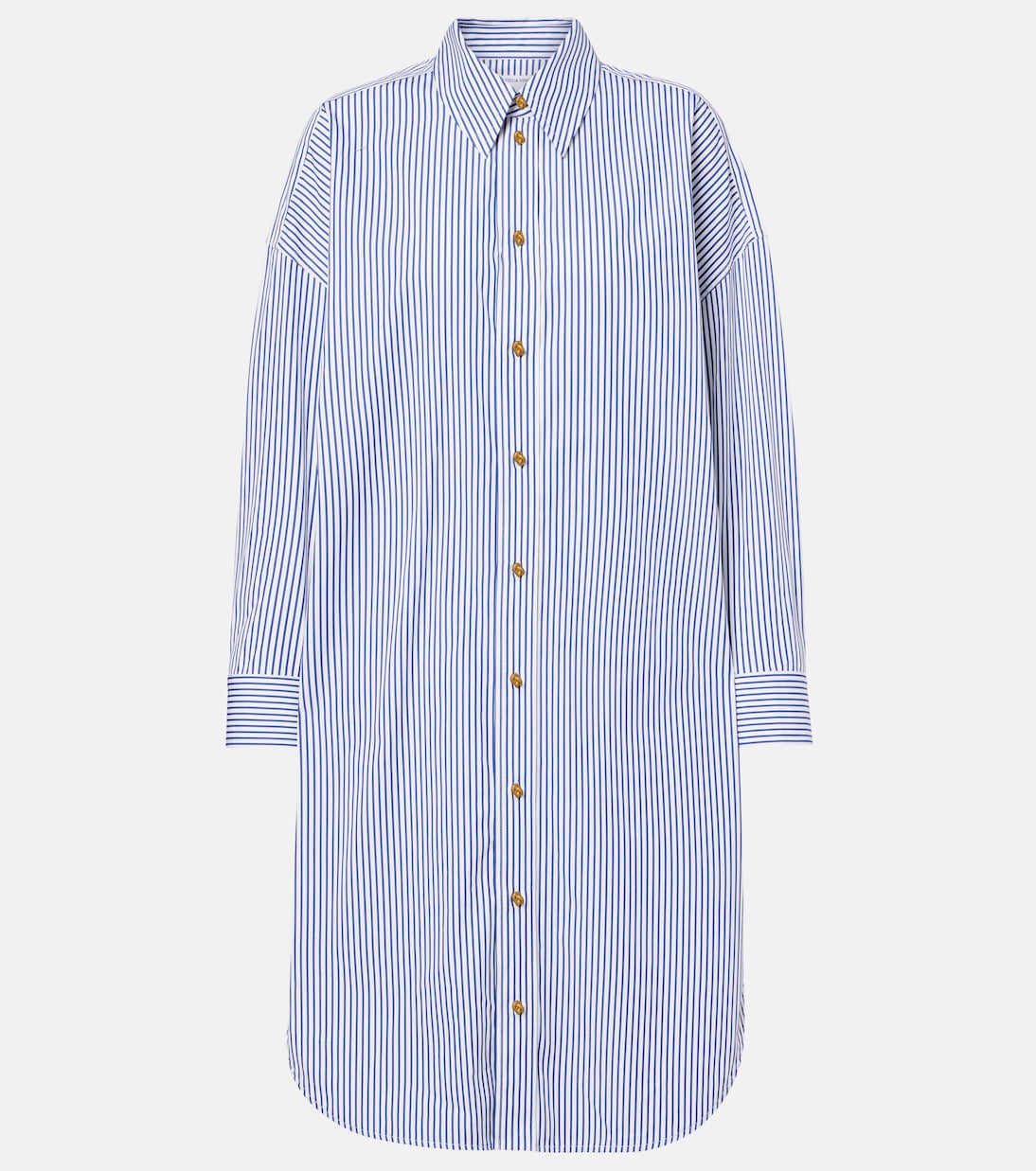 Striped cotton poplin shirt | Bottega Veneta