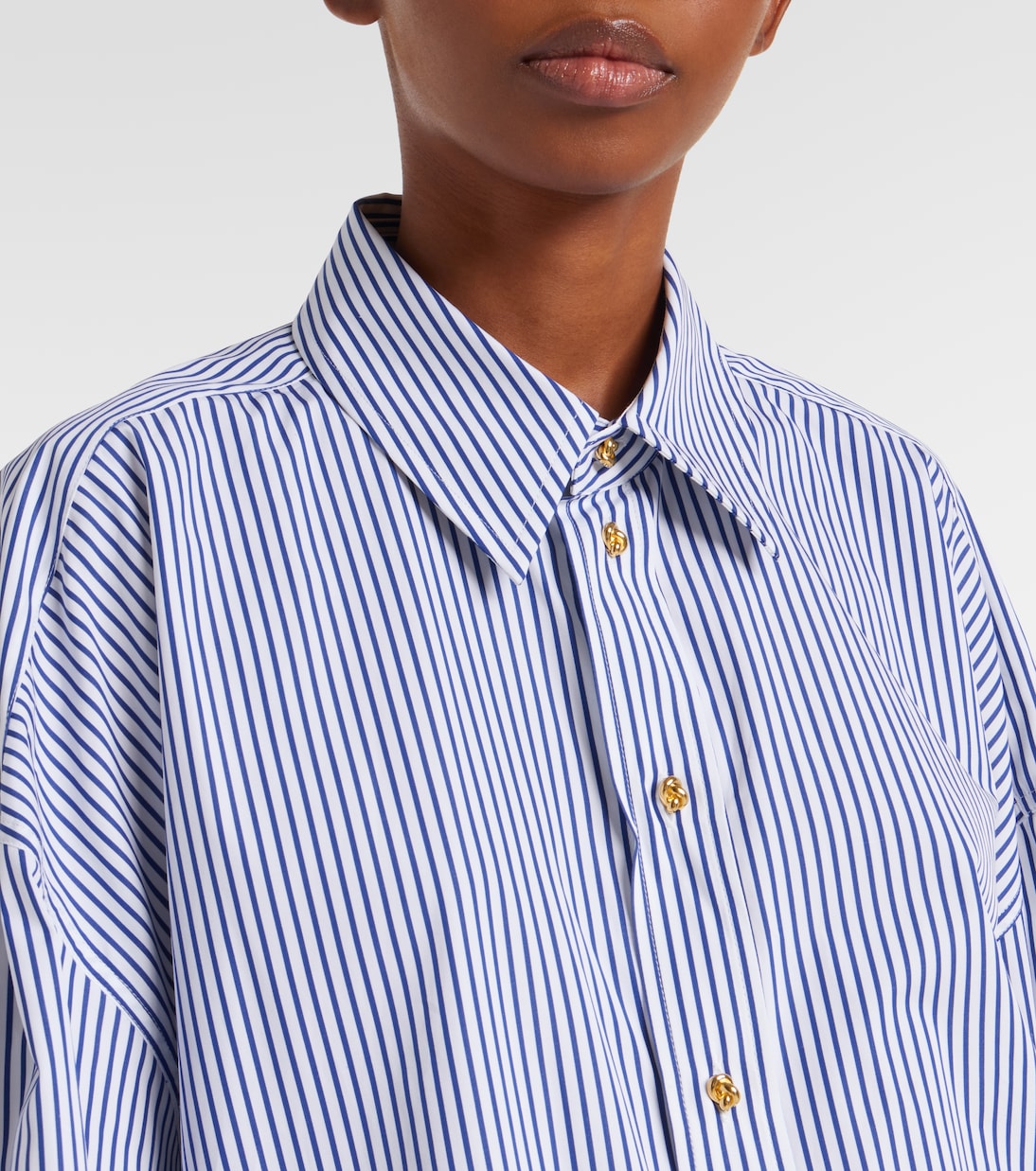 Striped cotton poplin shirt | Bottega Veneta