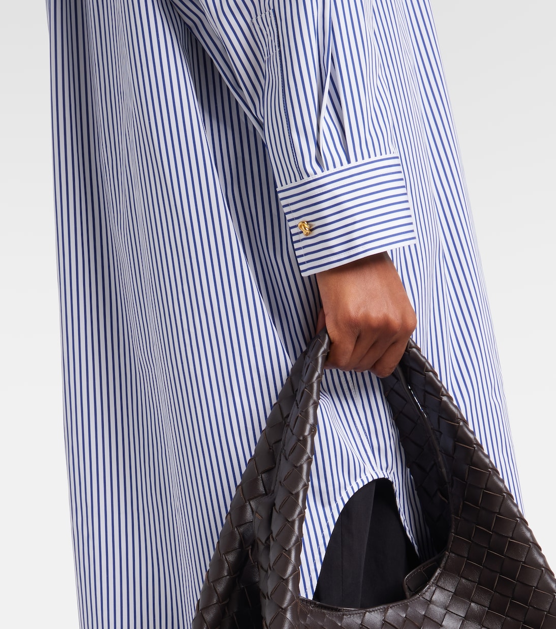 Striped cotton poplin shirt | Bottega Veneta