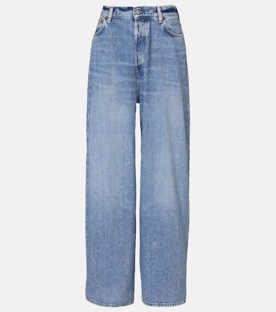 Crystal-embellished high-rise wide-leg jeans | Acne Studios