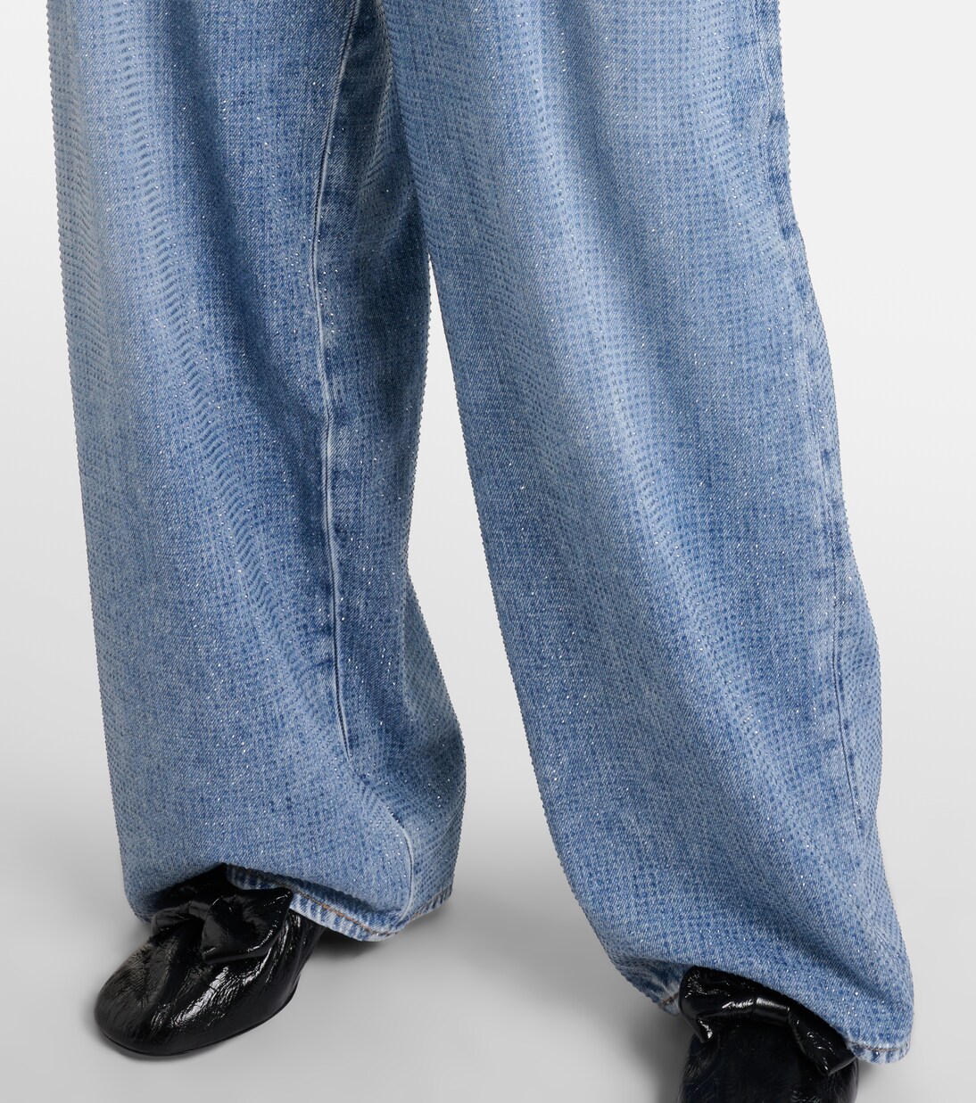 Crystal-embellished high-rise wide-leg jeans | Acne Studios