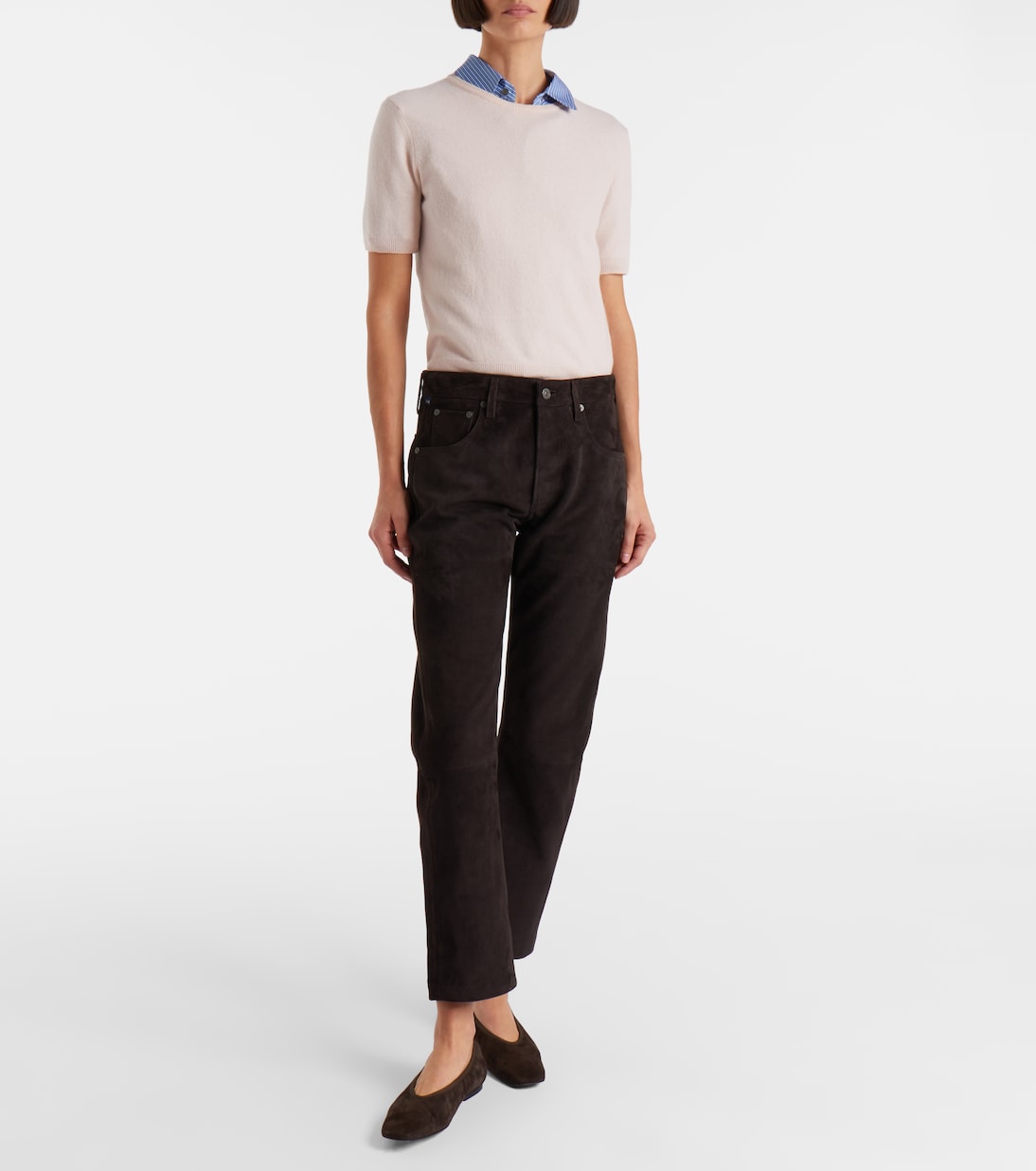 Pantalones rectos Winslow de ante de tiro bajo | Citizens of Humanity