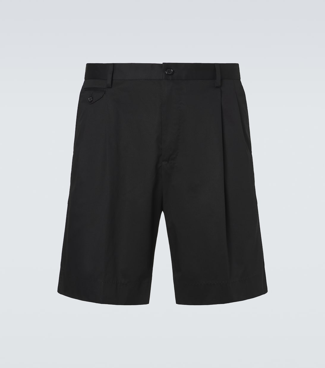Pleated cotton-blend Bermuda shorts | Dolce&Gabbana