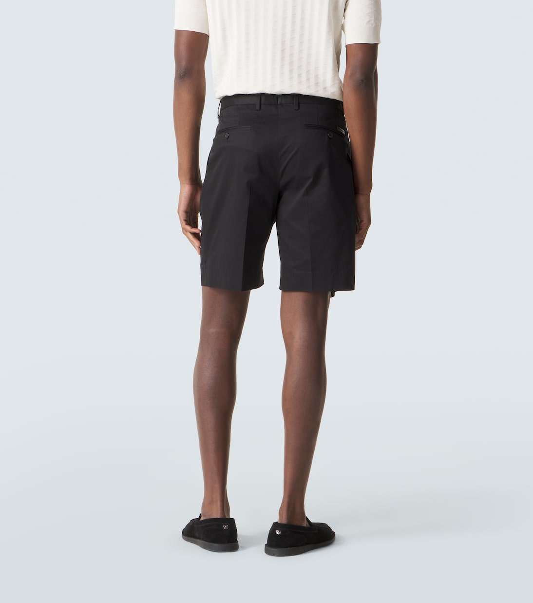 Pleated cotton-blend Bermuda shorts | Dolce&Gabbana