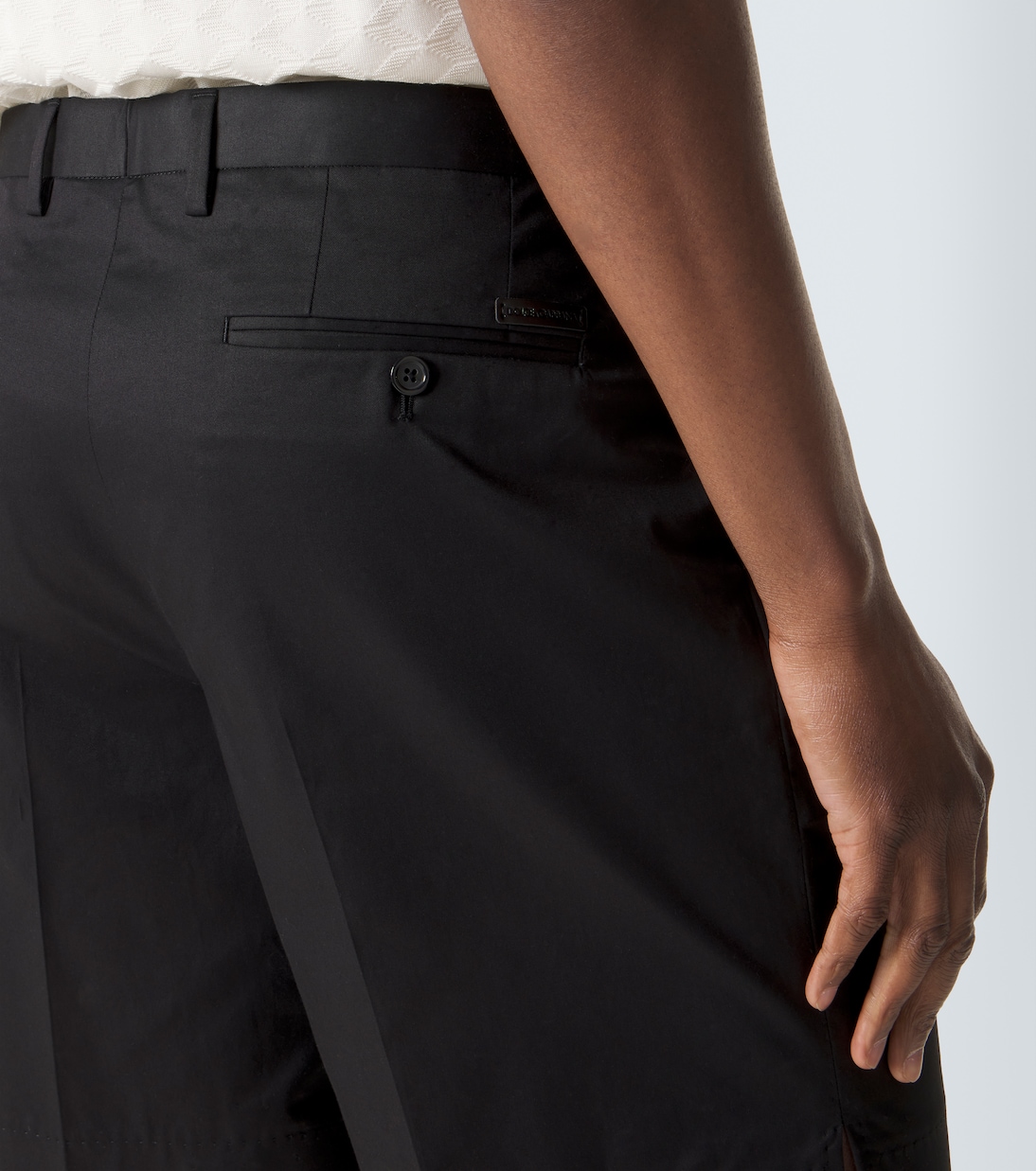 Pleated cotton-blend Bermuda shorts | Dolce&Gabbana