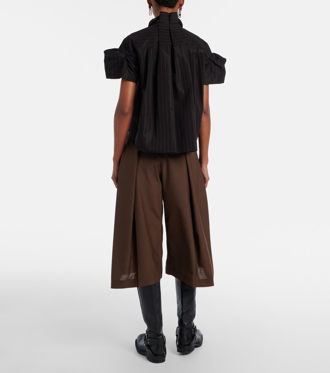 Pleated belted shorts | Sacai