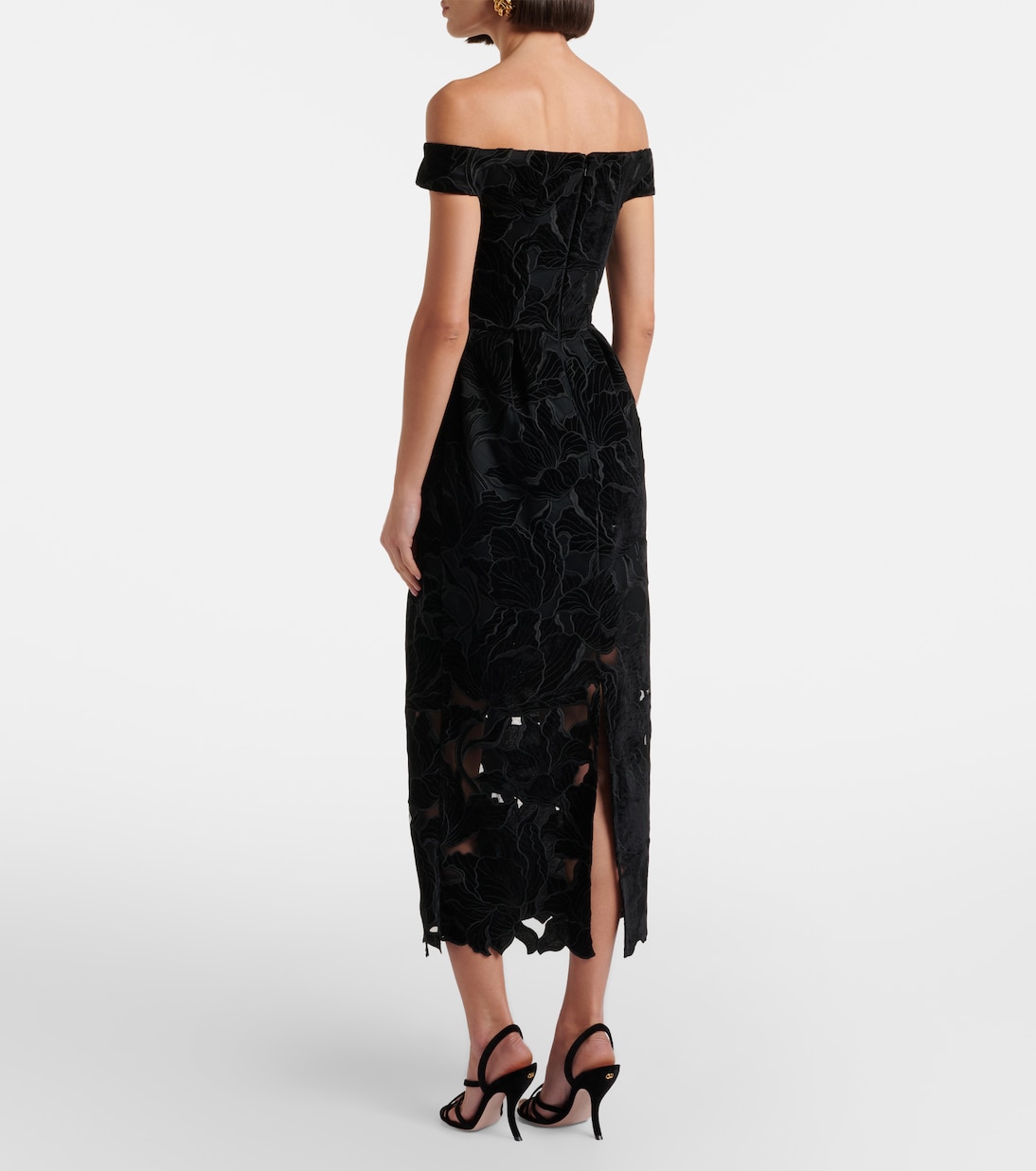 Cocktailkleid aus Samt und Tüll | Erdem