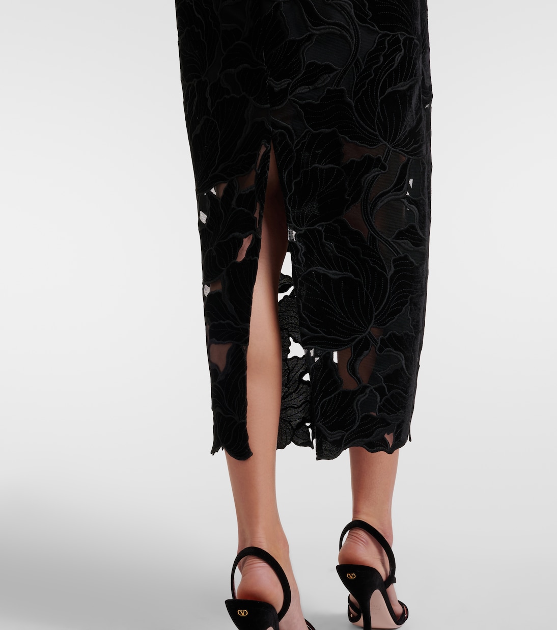 Cocktailkleid aus Samt und Tüll | Erdem