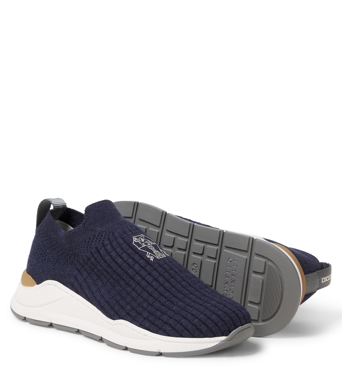 Baskets slip-on à logo | Brunello Cucinelli Kids