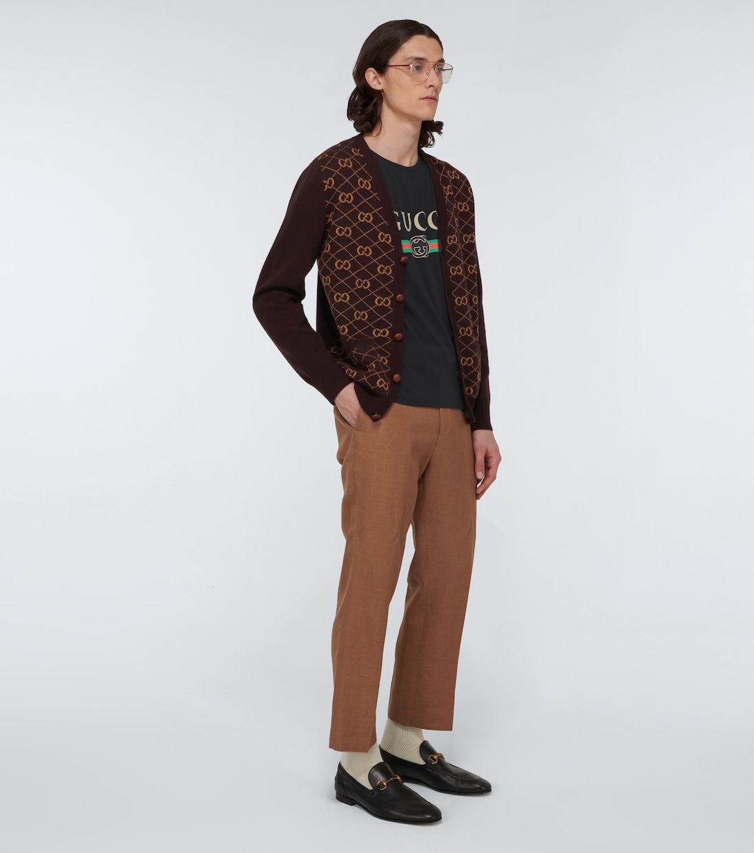 Oversized cotton T-shirt with logo | Gucci