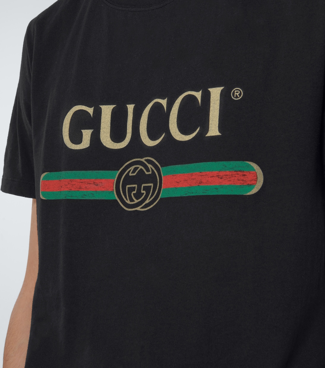Oversized cotton T-shirt with logo | Gucci