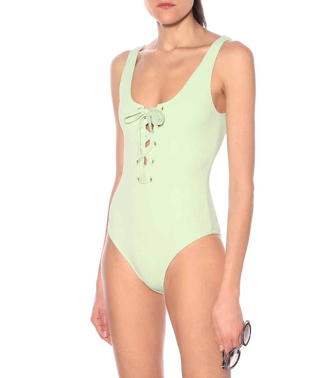 Lace-up swimsuit | Ganni