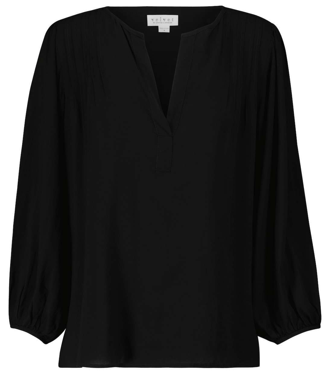 Eliza pintucked blouse | Velvet