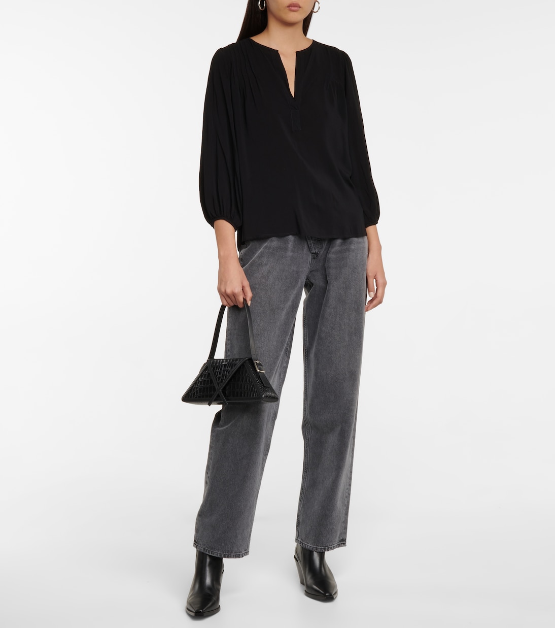 Eliza pintucked blouse | Velvet
