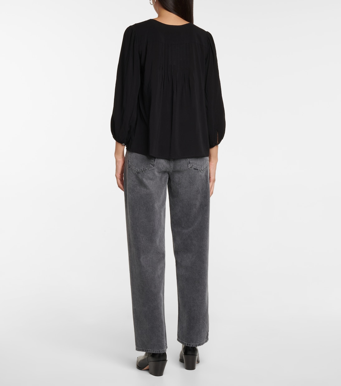 Eliza pintucked blouse | Velvet