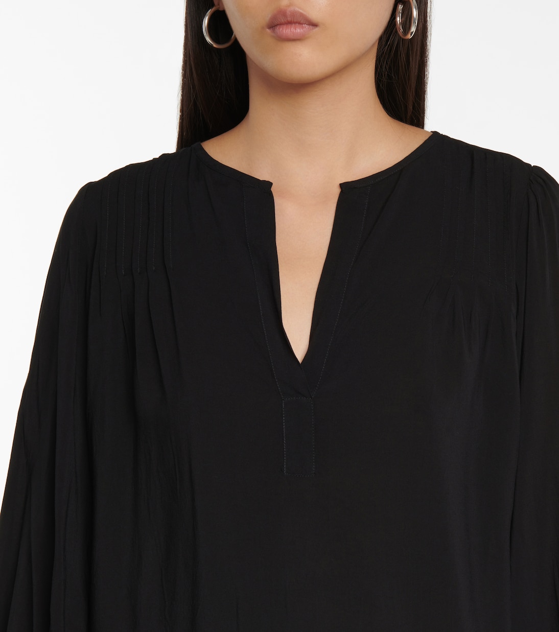 Eliza pintucked blouse | Velvet