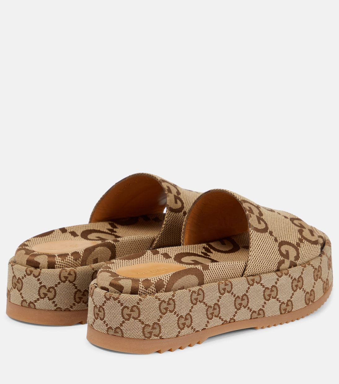 GG Maxi canvas platform slides | Gucci