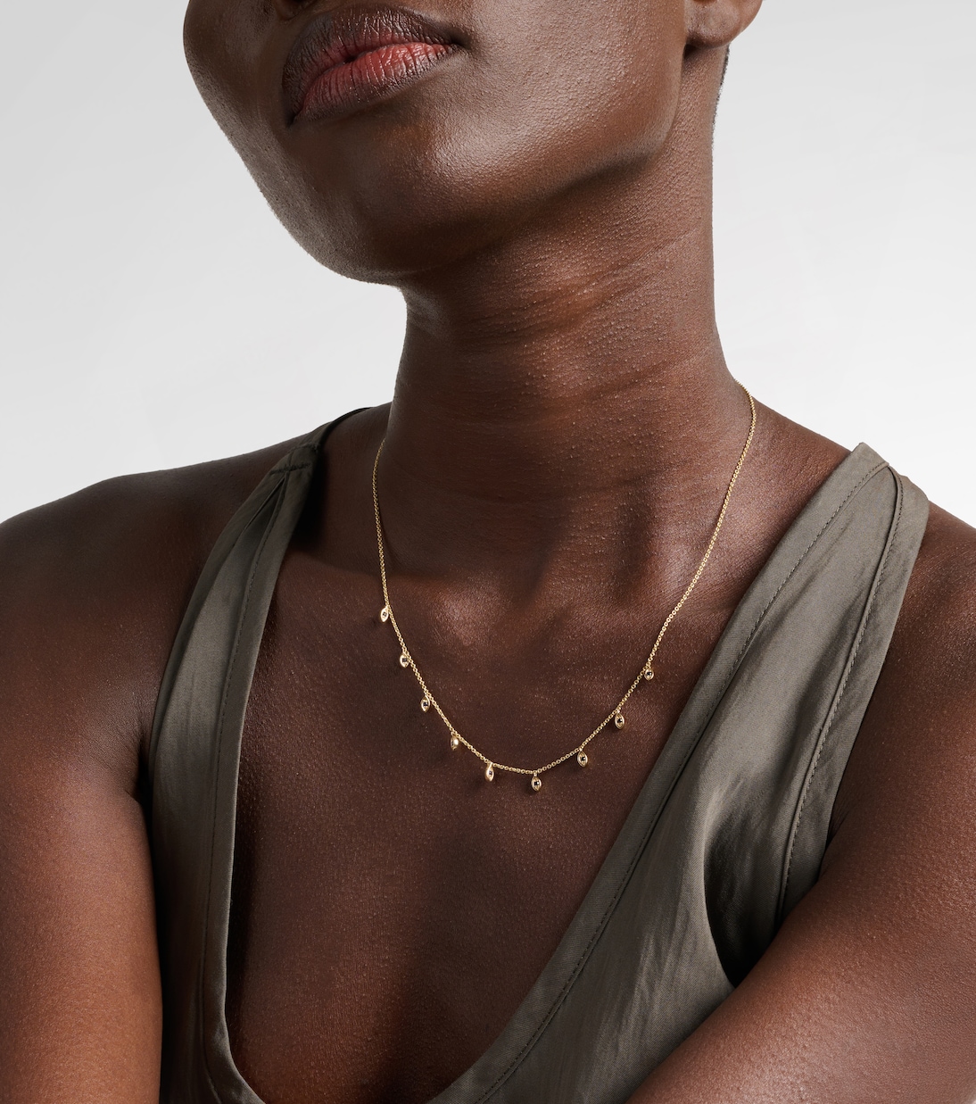 Evil Eye 14kt yellow gold necklace | Sydney Evan