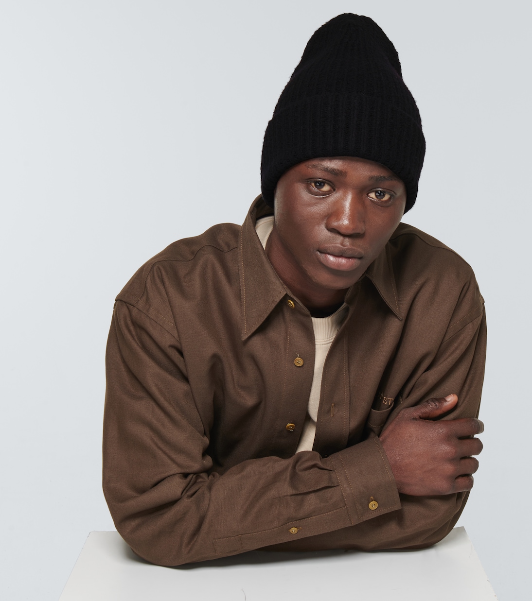 Gorro acanalado en mezcla de lana | Acne Studios