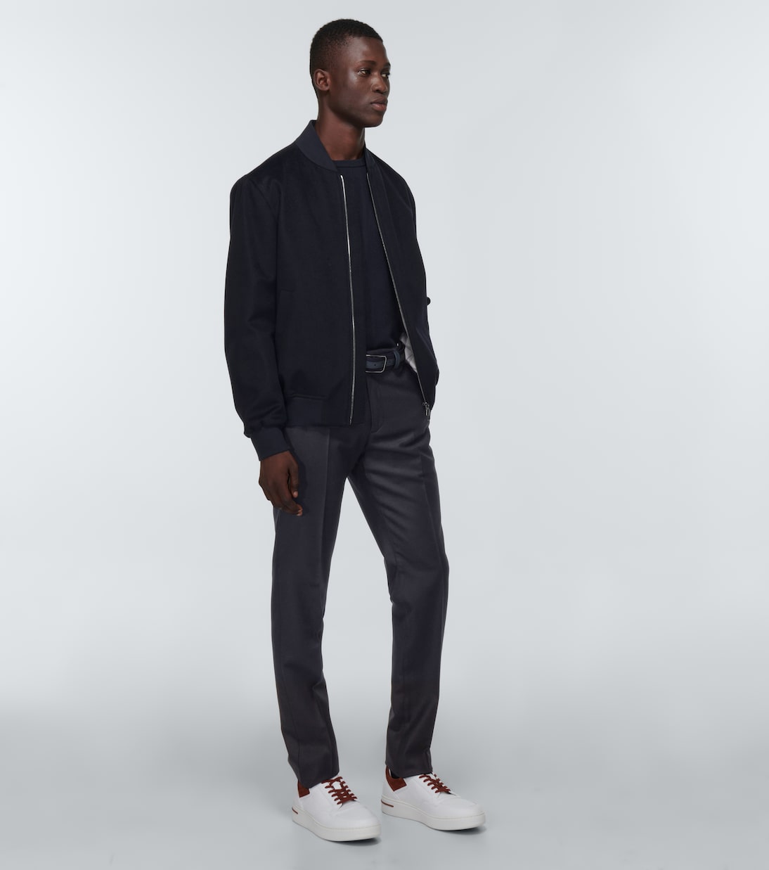 Pantaflat wool flannel slim pants | Loro Piana