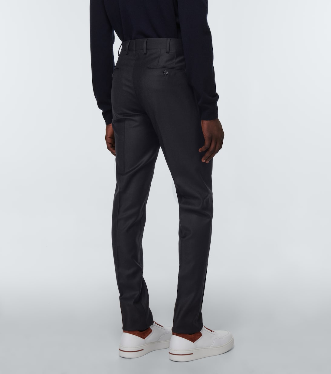 Pantaflat wool flannel slim pants | Loro Piana