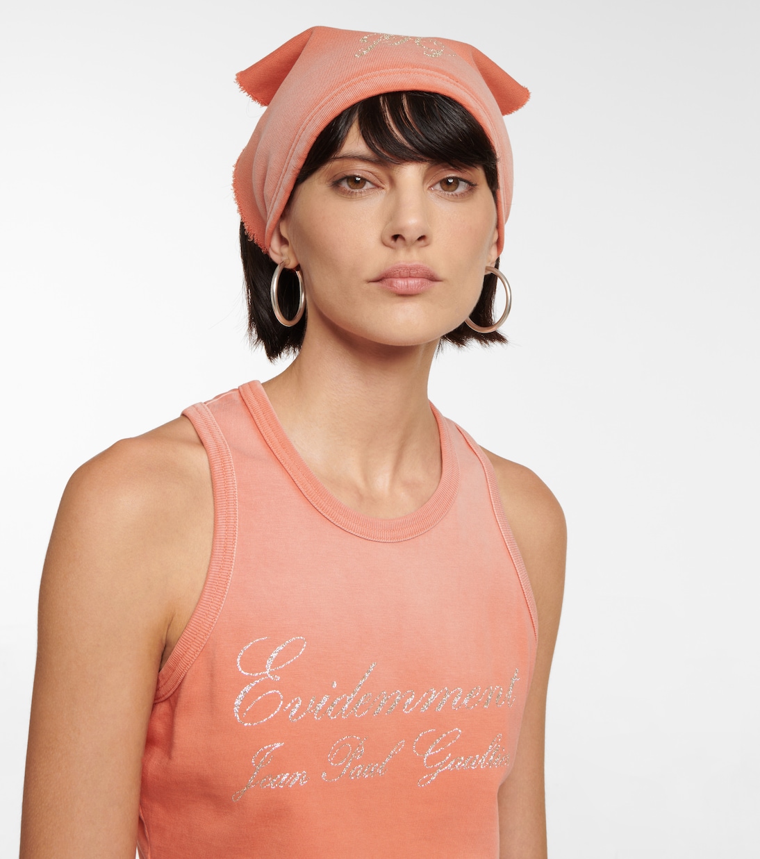 Berretto in maglia di cotone con glitter | Jean Paul Gaultier