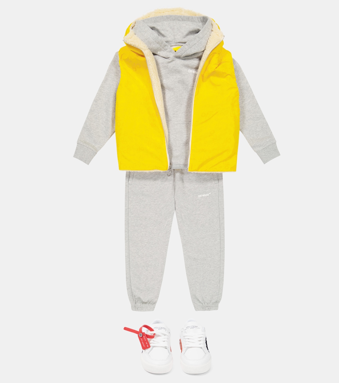 Sweat-shirt à capuche en coton à logo | Off-White Kids