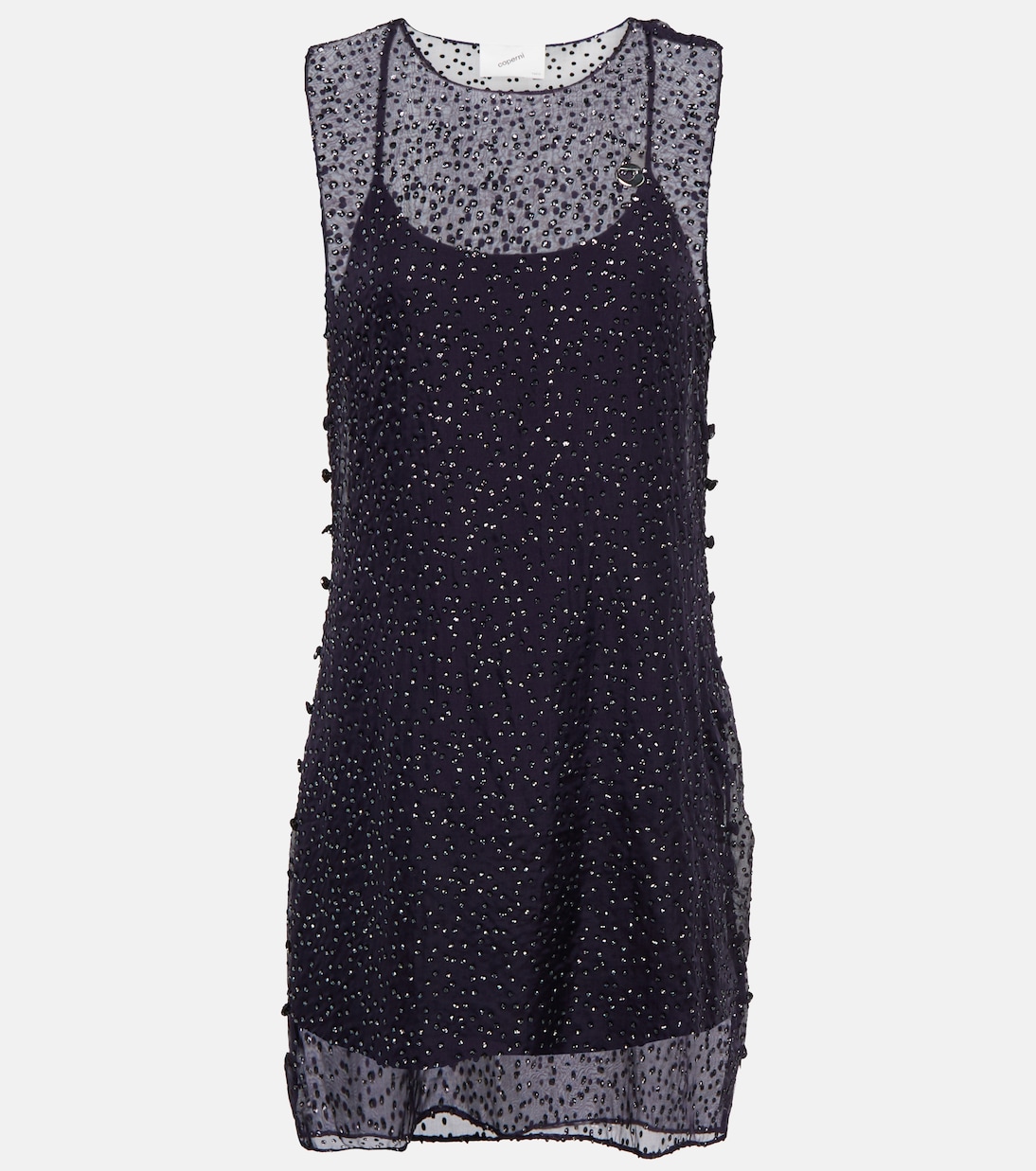 Embellished sheer silk minidress | Coperni
