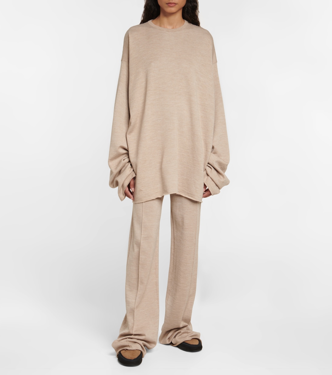 Egle knitted wide-leg pants | The Row