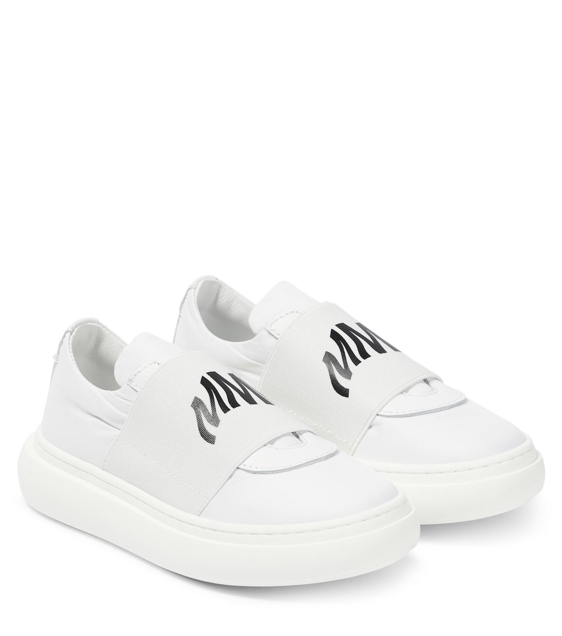 Sneakers in pelle con logo | MM6 Maison Margiela Kids