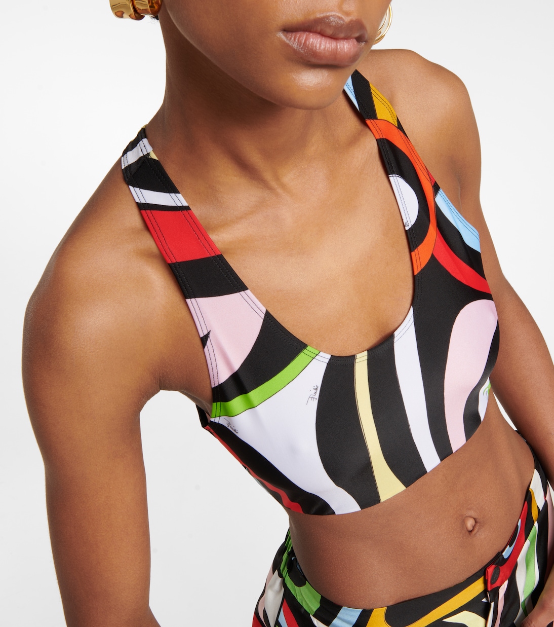 Printed cropped tank top | Pucci