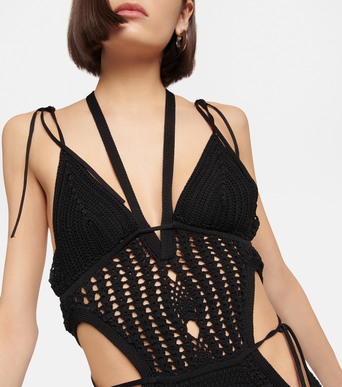 Crochet halterneck midi dress | Dion Lee