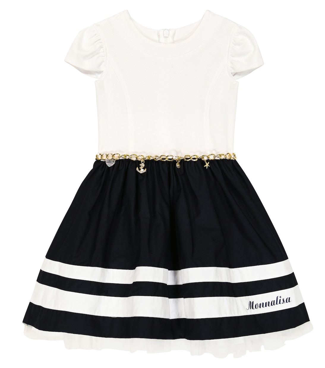 Abito in cotone a righe | Monnalisa