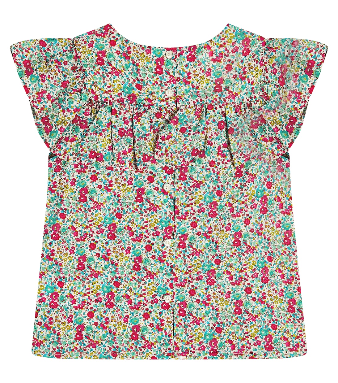 Top Bianca in cotone con stampa | Bonpoint
