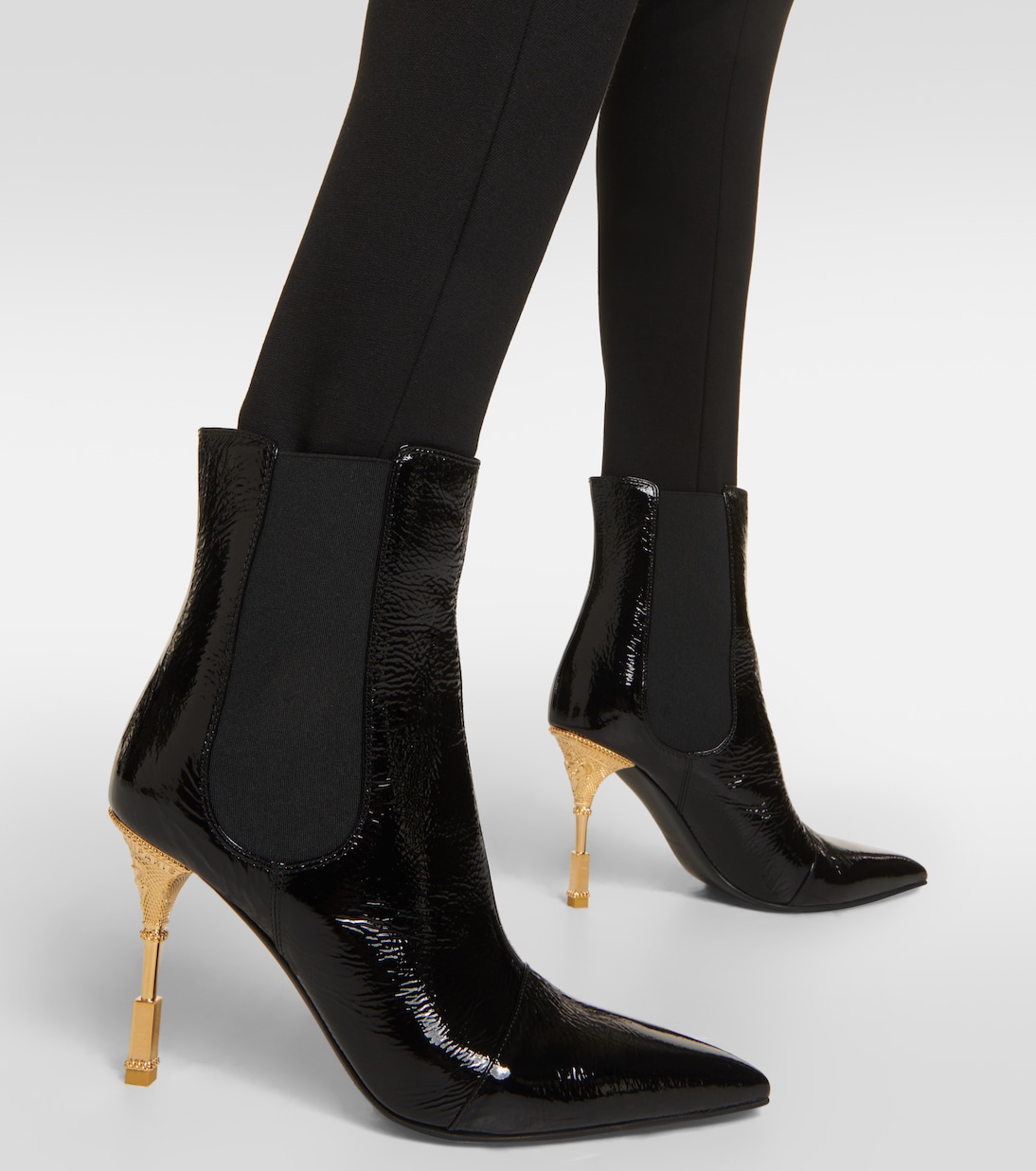 Bottines en cuir verni | Balmain