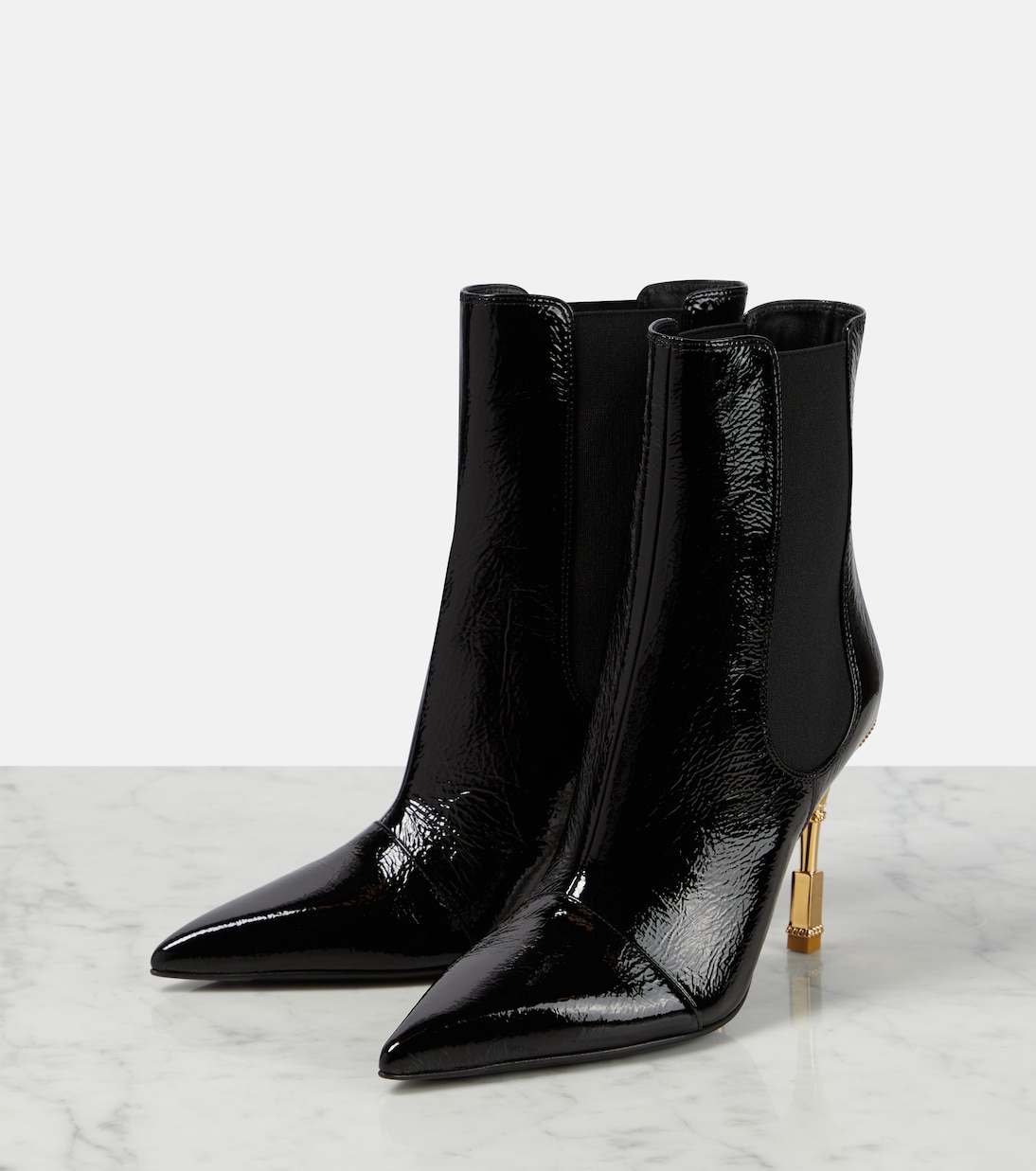 Bottines en cuir verni | Balmain