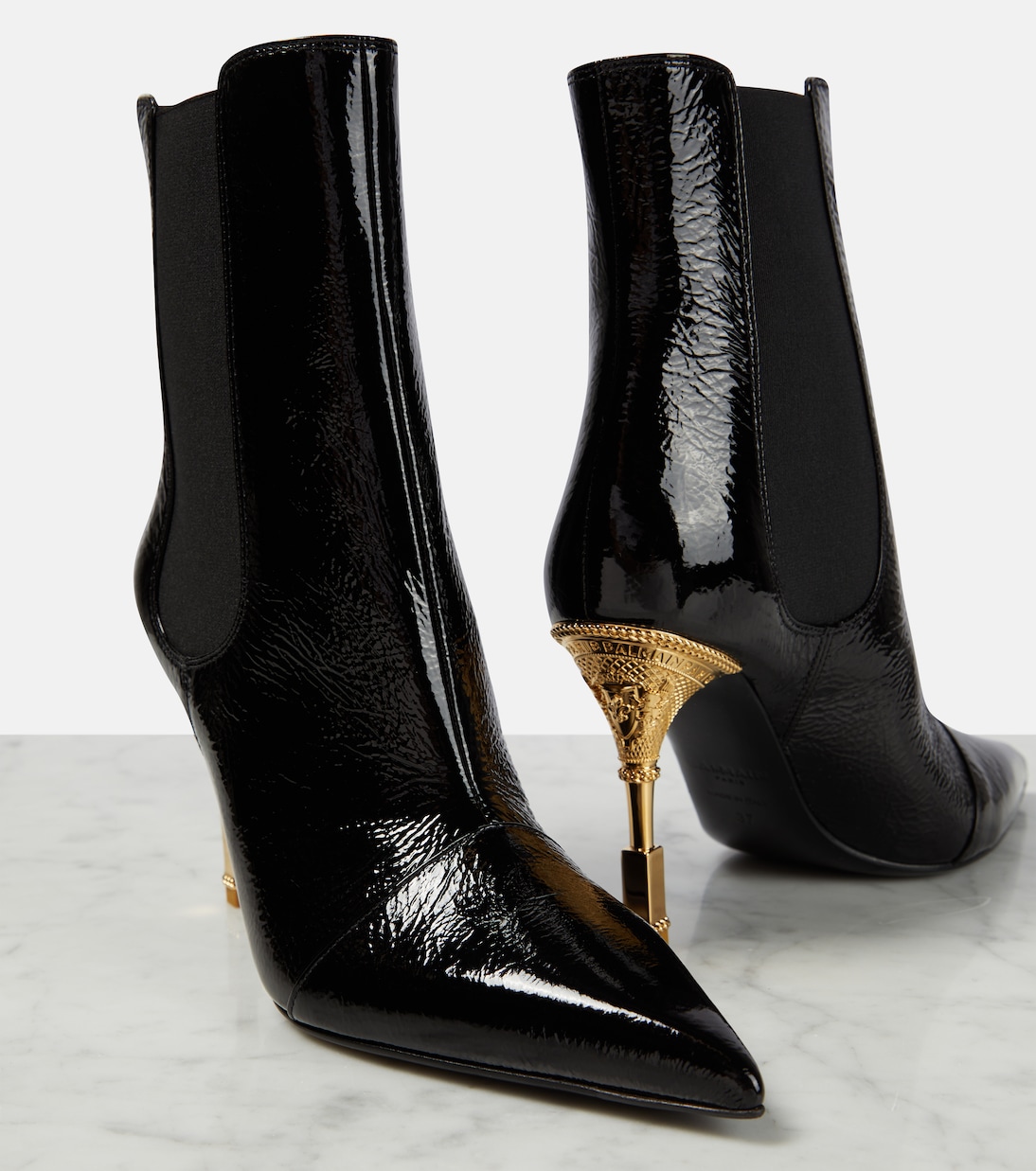 Bottines en cuir verni | Balmain