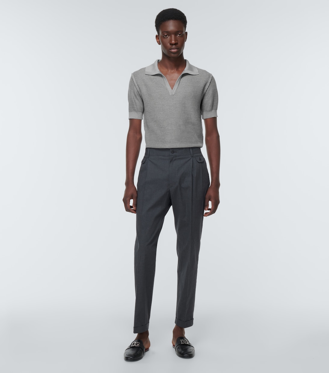 Polohemd aus Seide | Dolce&Gabbana