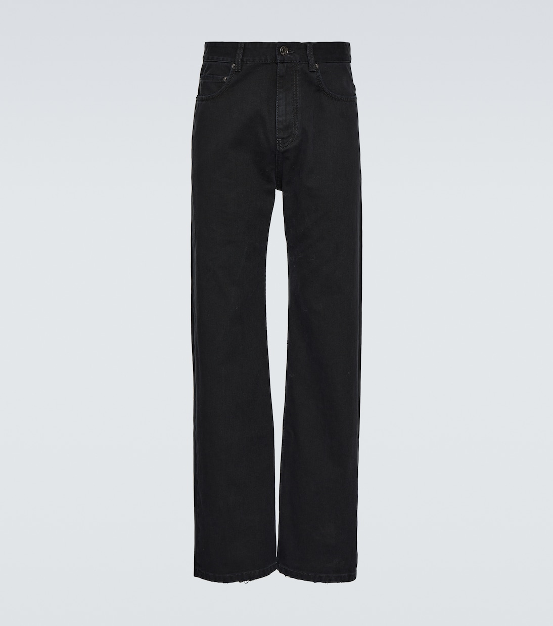 Distressed mid rise jeans in black Balenciaga Mytheresa