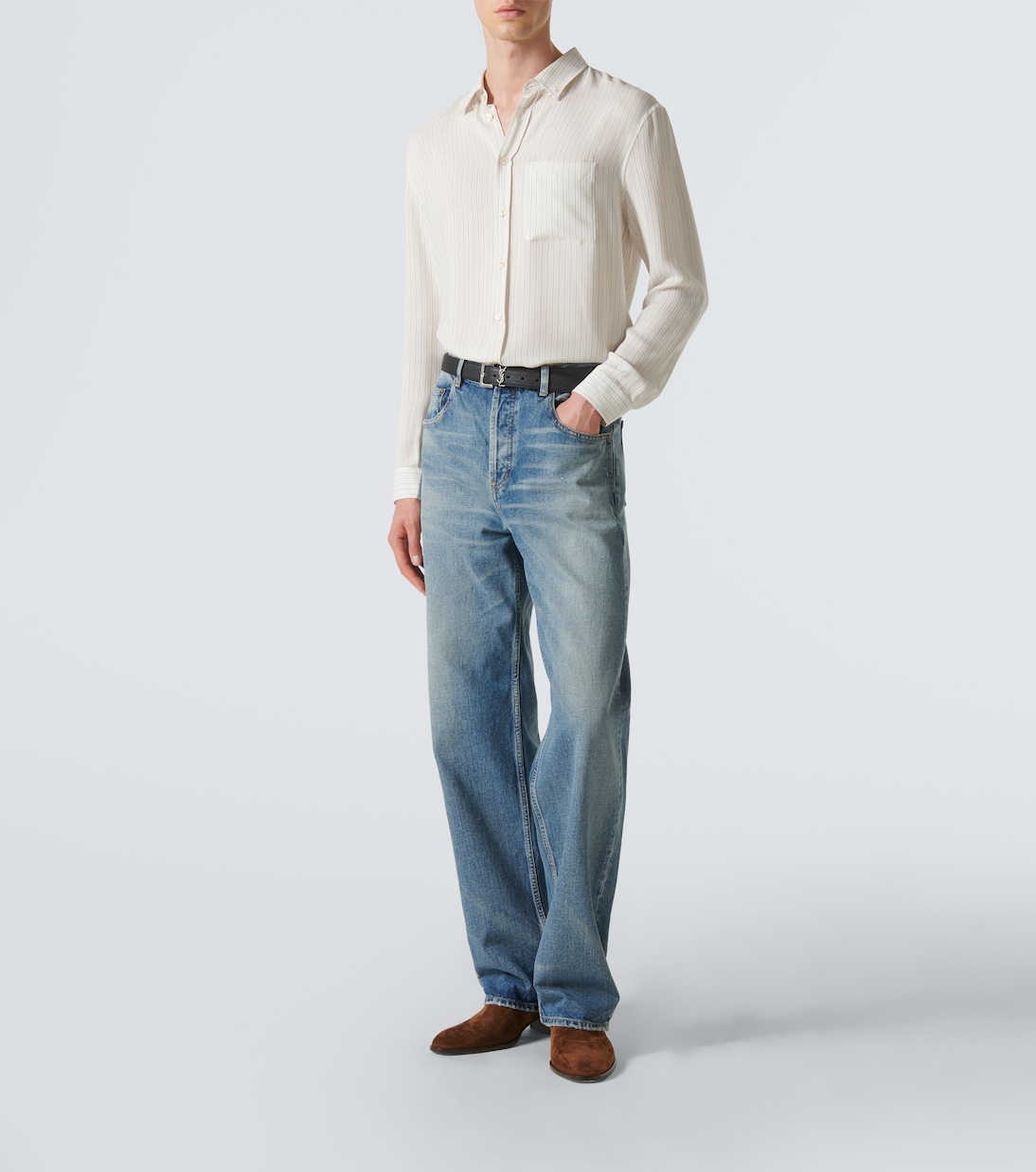 Stivaletti Wyatt in suede | Saint Laurent