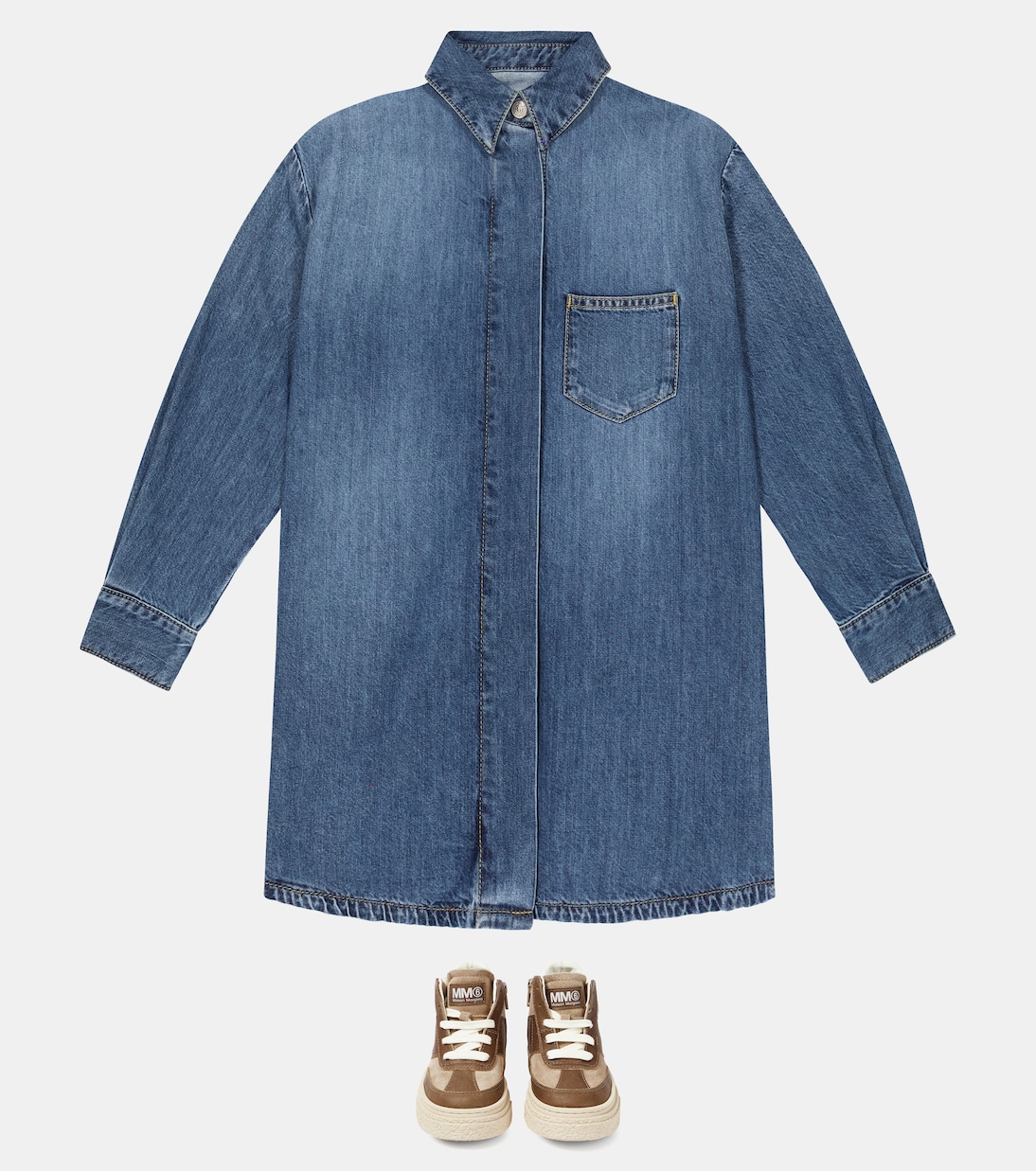 스웨이드 스니커즈 부츠 | MM6 Maison Margiela Kids