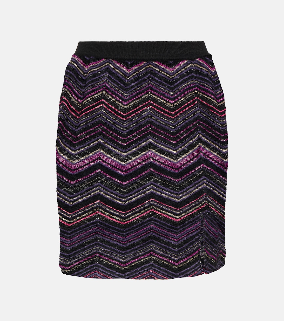 Minifalda en mezcla de lana de tiro alto | Missoni