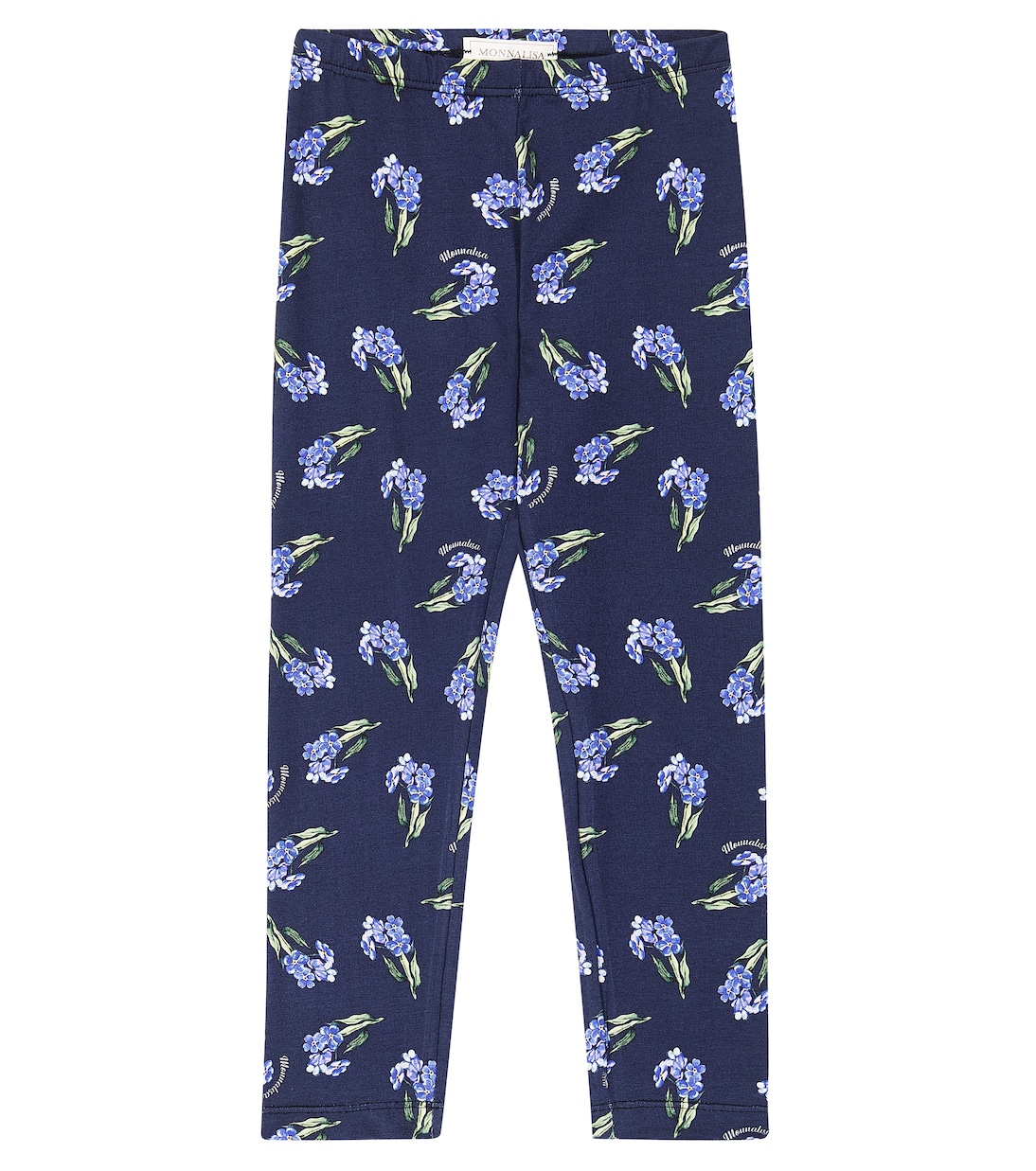Leggings en mezcla de algodón floral | Monnalisa