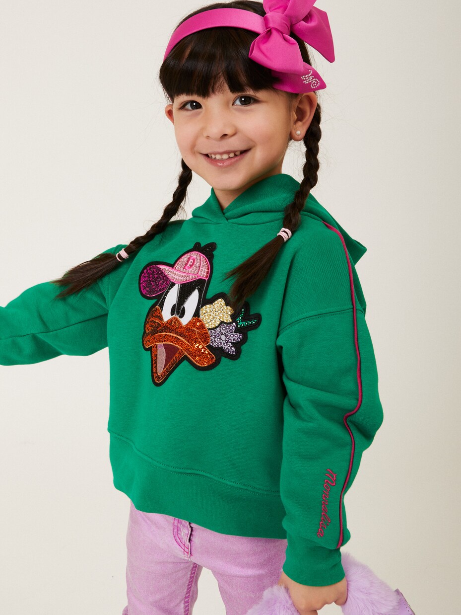 x Looney Tunes™ - Felpa in jersey con cappuccio | Monnalisa